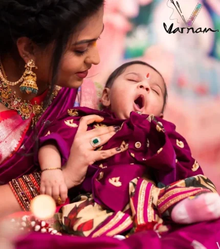 pure raw silk kurta with zardosi work all over paired with a kalamkari dhothi