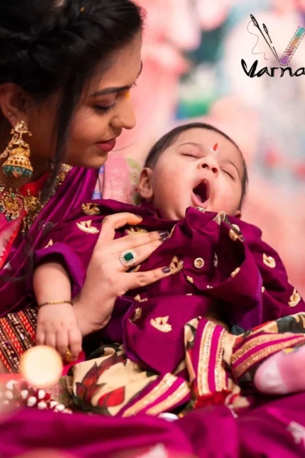 pure raw silk kurta with zardosi work all over paired with a kalamkari dhothi