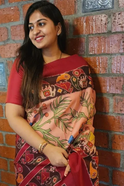 Pen Kalamkari - Pure Silk Saree